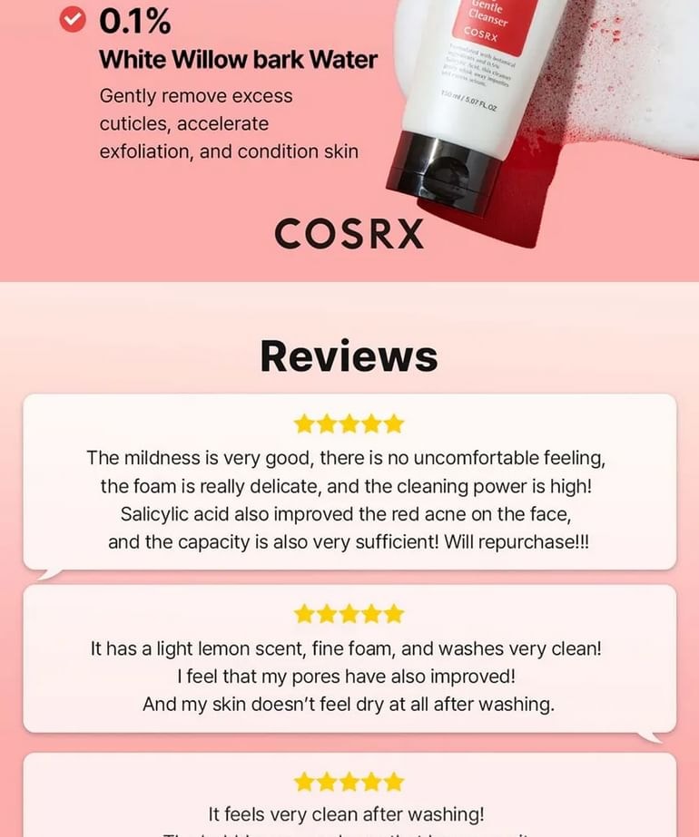 COSRX - Salicylic Acid Daily Gentle Cleanser