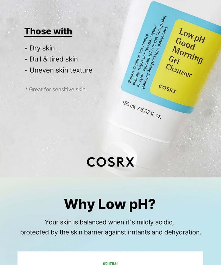 COSRX - Low pH Good Morning Gel Cleanser