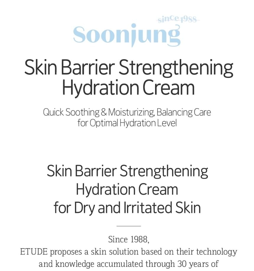 ETUDE - Soon Jung 2x Barrier Intensive Cream