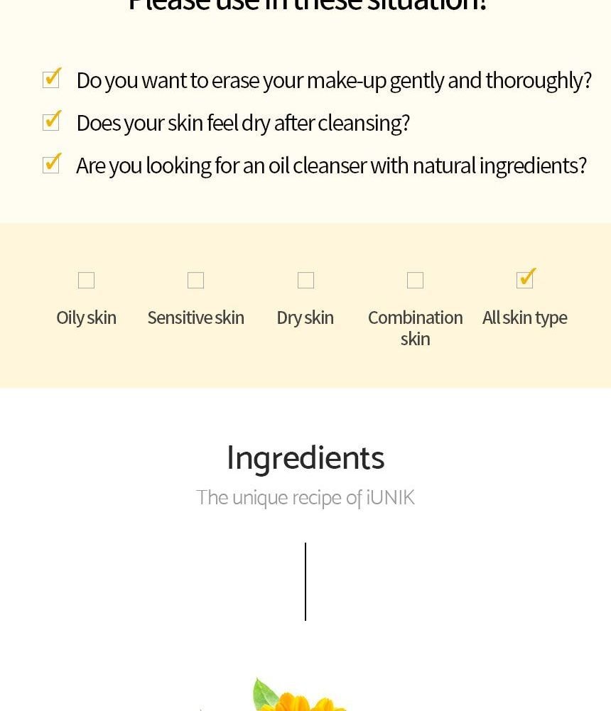 iUNIK - Calendula Complete Cleansing Oil 200ml