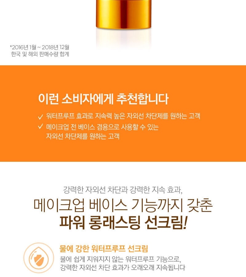 THE FACE SHOP - Power Long-Lasting Sun Cream (50ml)