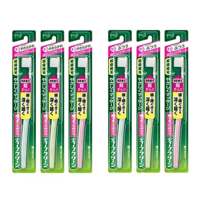 Kao - Deep Clean Ultra Compact Toothbrush (1 pc - Random Color - Normal)