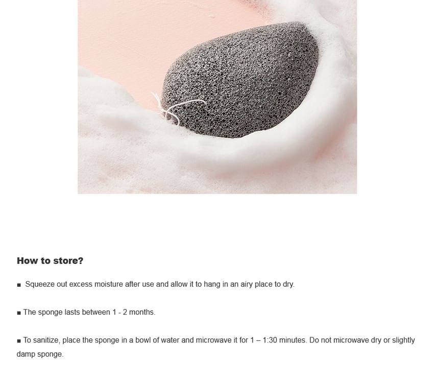Purito SEOUL - Bamboo Charcoal Konjac Sponge