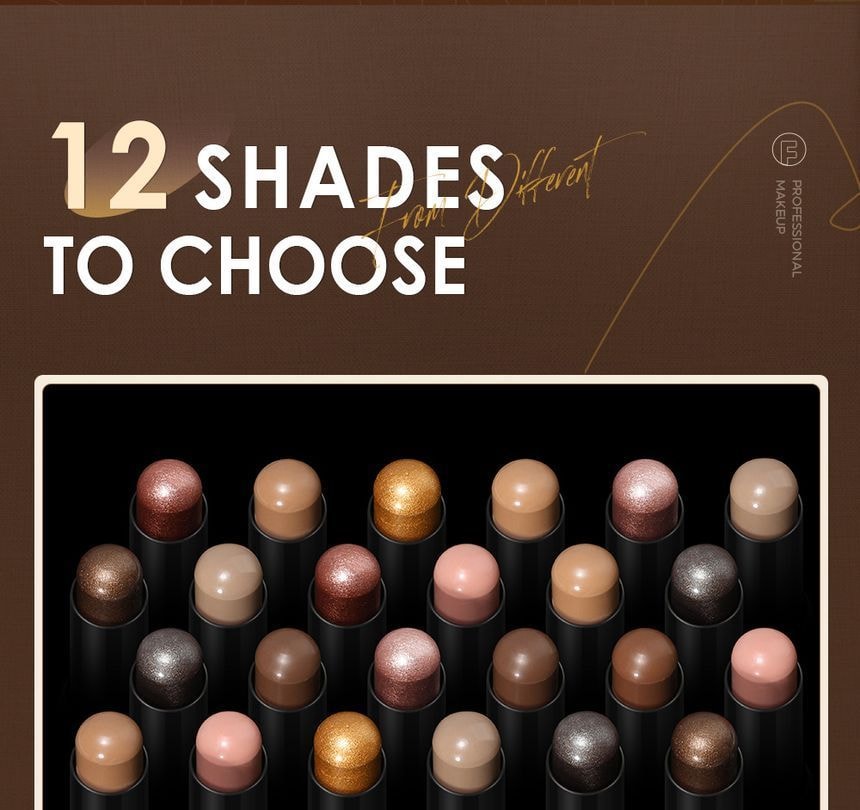 FOCALLURE - Shimmer Cream Eyeshadow Pencil - 12 Colors