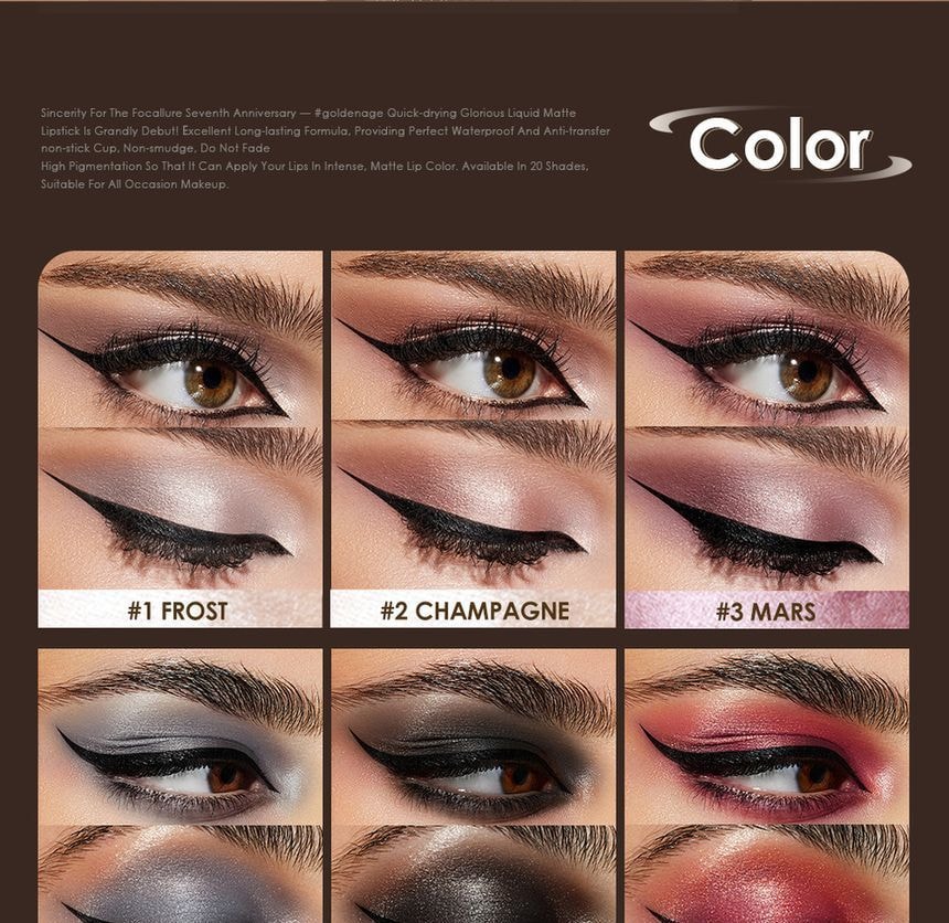 FOCALLURE - Shimmer Cream Eyeshadow Pencil - 12 Colors