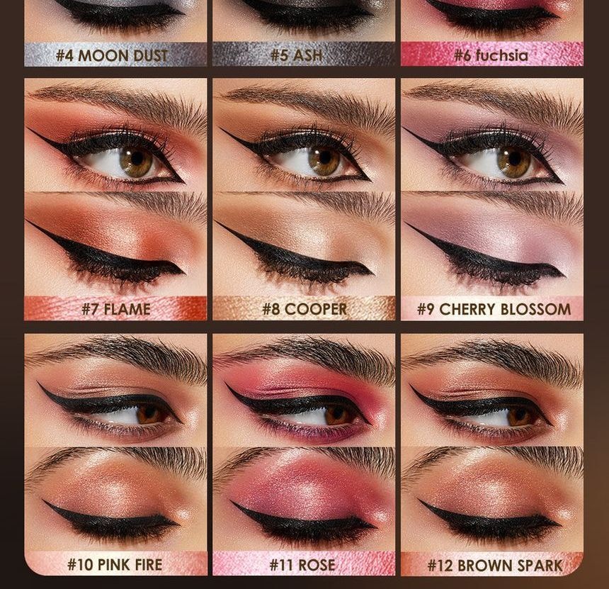 FOCALLURE - Shimmer Cream Eyeshadow Pencil - 12 Colors