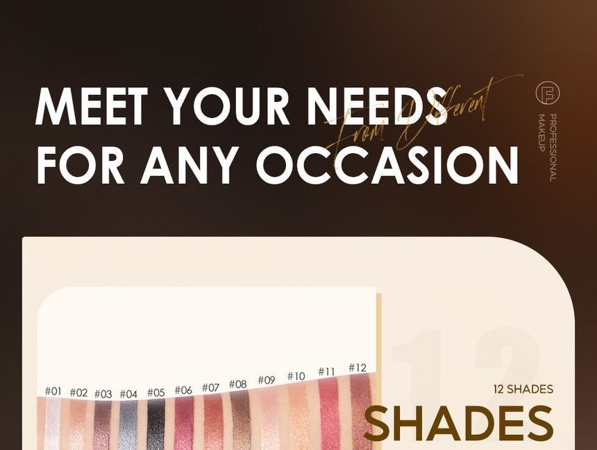 FOCALLURE - Shimmer Cream Eyeshadow Pencil - 12 Colors