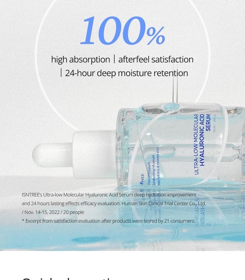Isntree - Ultra-Low Molecular Hyaluronic Acid Serum
