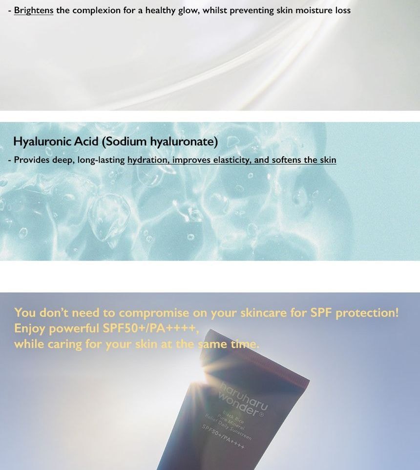 haruharu wonder - Black Rice Pure Mineral Relief Daily Sunscreen