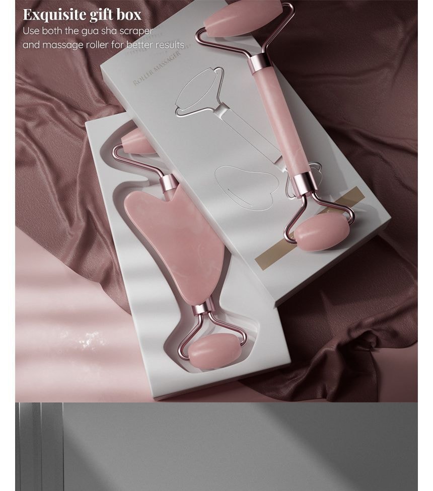 Fondes - Resin Face Massage Roller / Gua Sha Scraper / Set