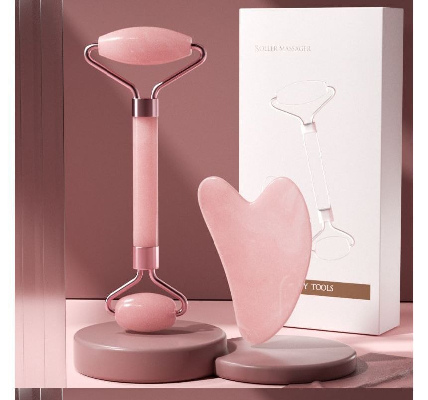 Fondes - Resin Face Massage Roller / Gua Sha Scraper / Set