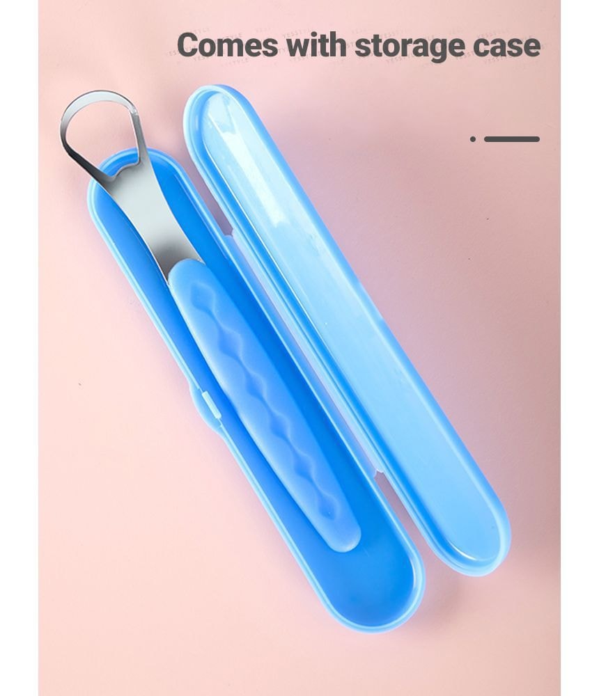 MyHome - Stainless Steel Tongue Scraper with Case