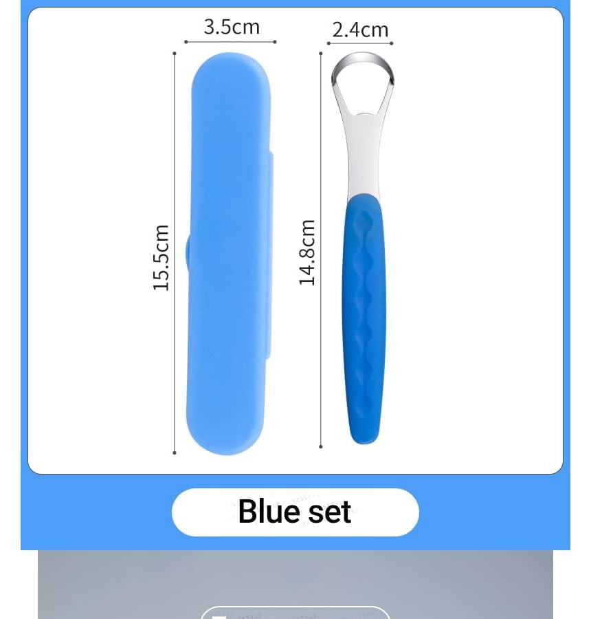 MyHome - Stainless Steel Tongue Scraper with Case