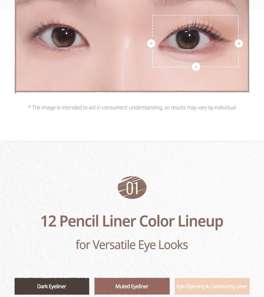 CLIO - Sharp So Simple Waterproof Pencil Liner - 13 Colors