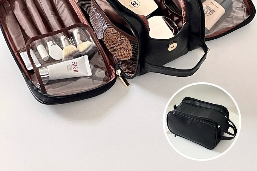 Buttermilk - Large Capacity Cosmetic Makeup Bag