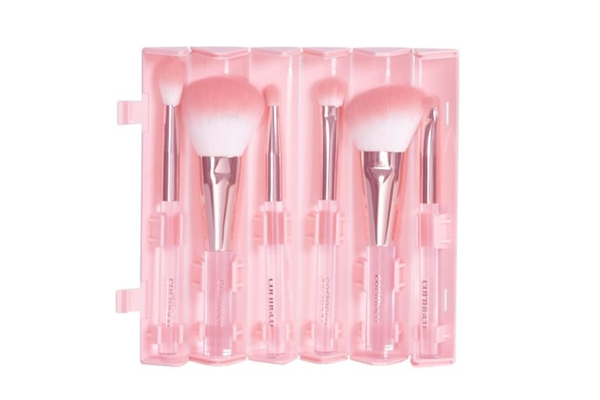 CORINGCO - Pink Roll Make Up Brush Set