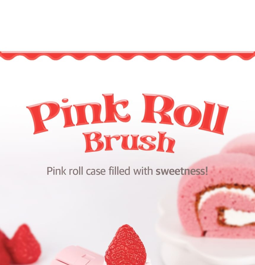 CORINGCO - Pink Roll Make Up Brush Set