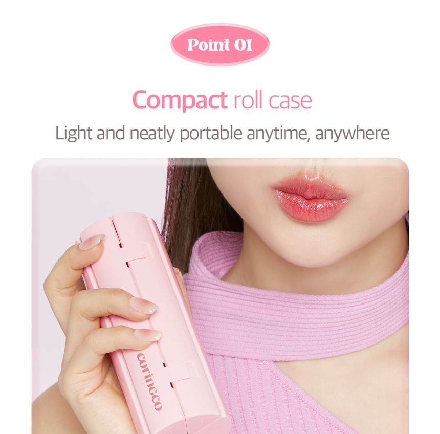 CORINGCO - Pink Roll Make Up Brush Set