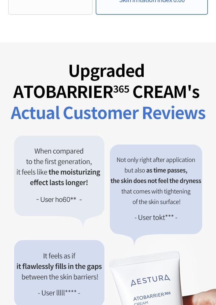 AESTURA - Ato Barrier 365 Cream