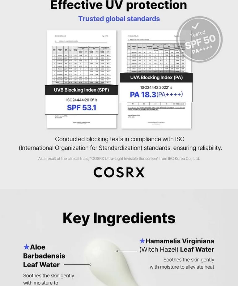 COSRX - Ultra Light Invisible Sunscreen