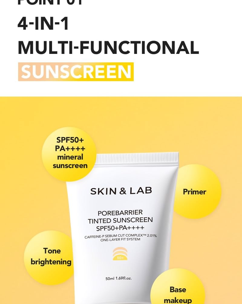 SKIN&LAB - Porebarrier Tinted Sunscreen (50ml)