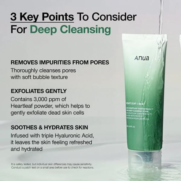 Anua - Heartleaf Quercetinol Pore Deep Cleansing Foam