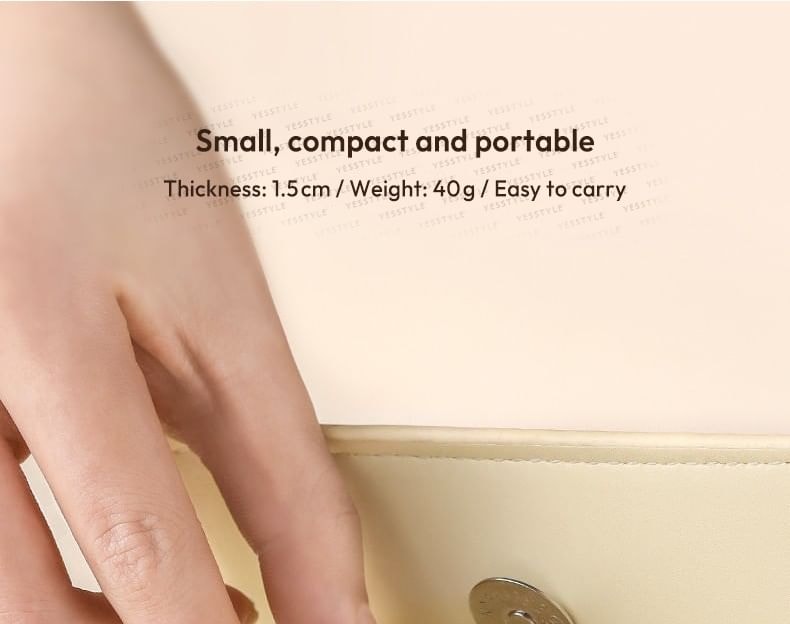 Puremantis - Set: Makeup Powder Container with Mirror + Powder Puff + Scoop