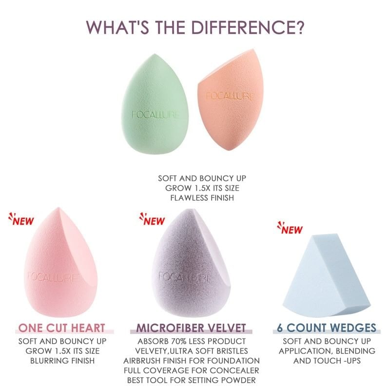 FOCALLURE - Match Max Make Up Sponge - One Cut Heart
