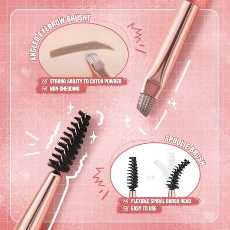 PINKFLASH - Dual-Ended Eyebrow Brush (#01 Eyebrow Brush - 1pc)