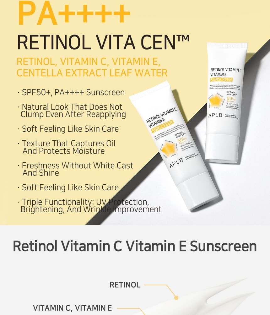 APLB - Retinol Vitamin C Vitamin E Sunscreen