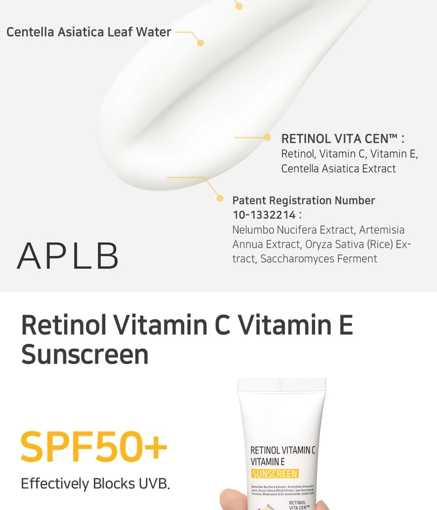 APLB - Retinol Vitamin C Vitamin E Sunscreen