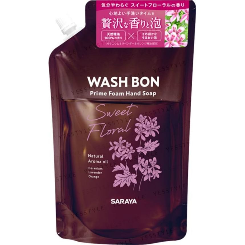SARAYA - Wash Bon Prime Foam Hand Soap (Sweet Floral 280ml)