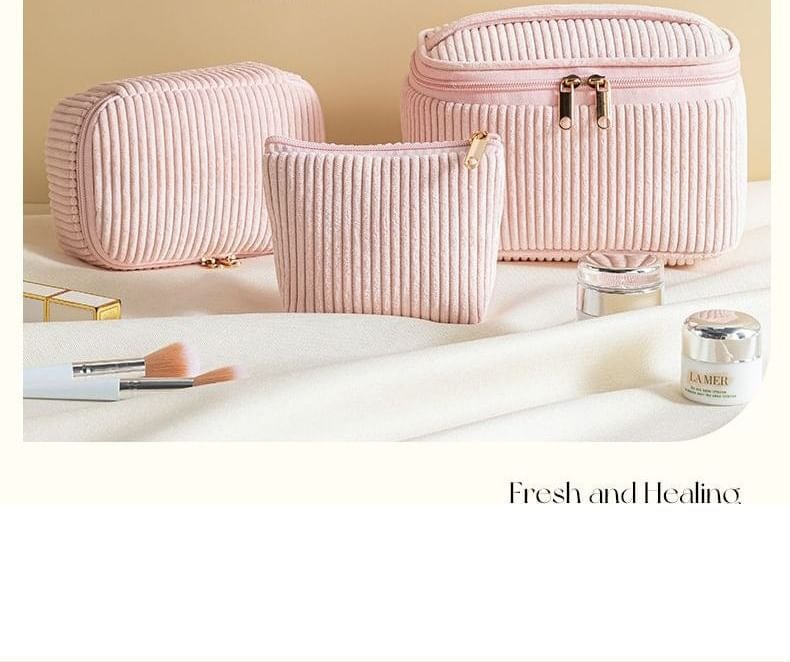 Epoch - Corduroy Makeup Bag (Various Designs) / Set
