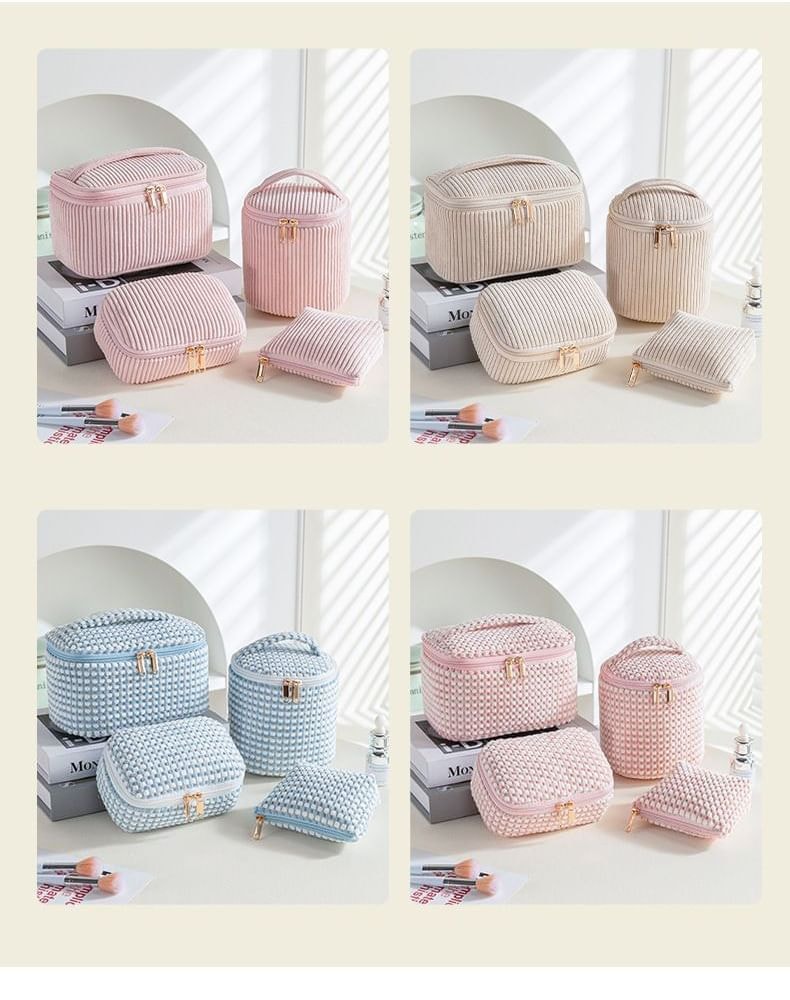 Epoch - Corduroy Makeup Bag (Various Designs) / Set