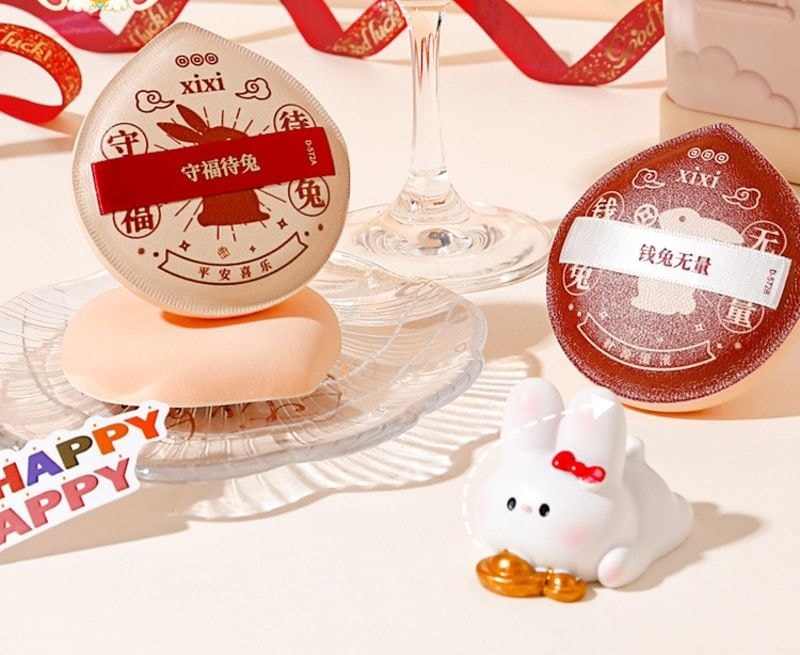 xixi - Rabbit Edition Soft Cushion Puff - 2 Types (#A - 1 pc)