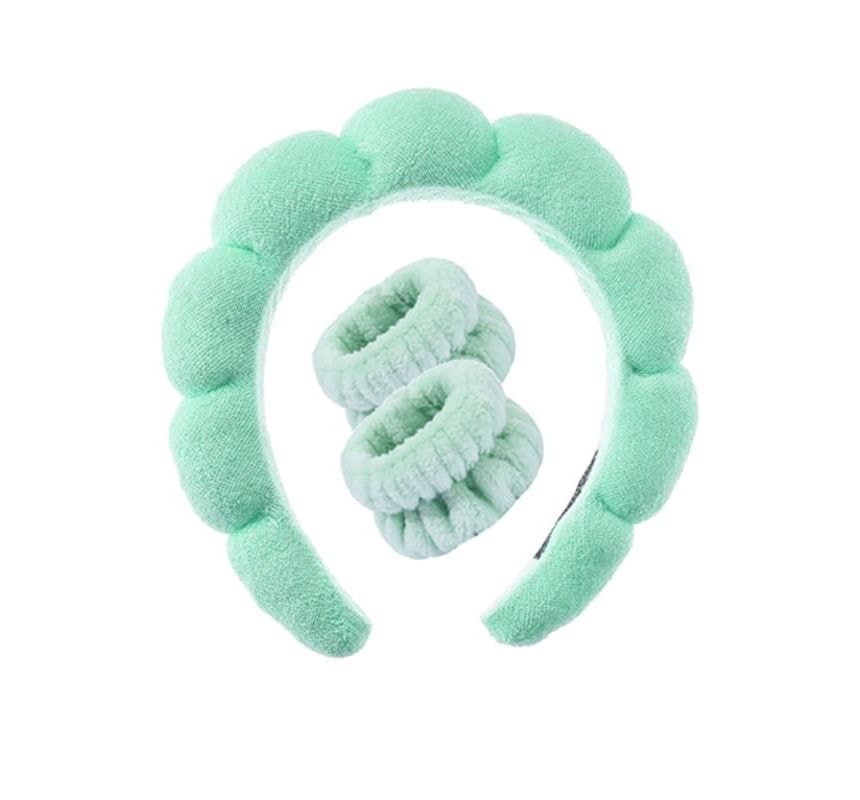 Miumi - Set of 3: Plain Face Wash Headband + Wristband