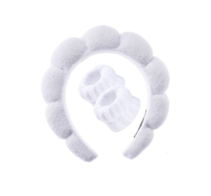 Miumi - Set of 3: Plain Face Wash Headband + Wristband