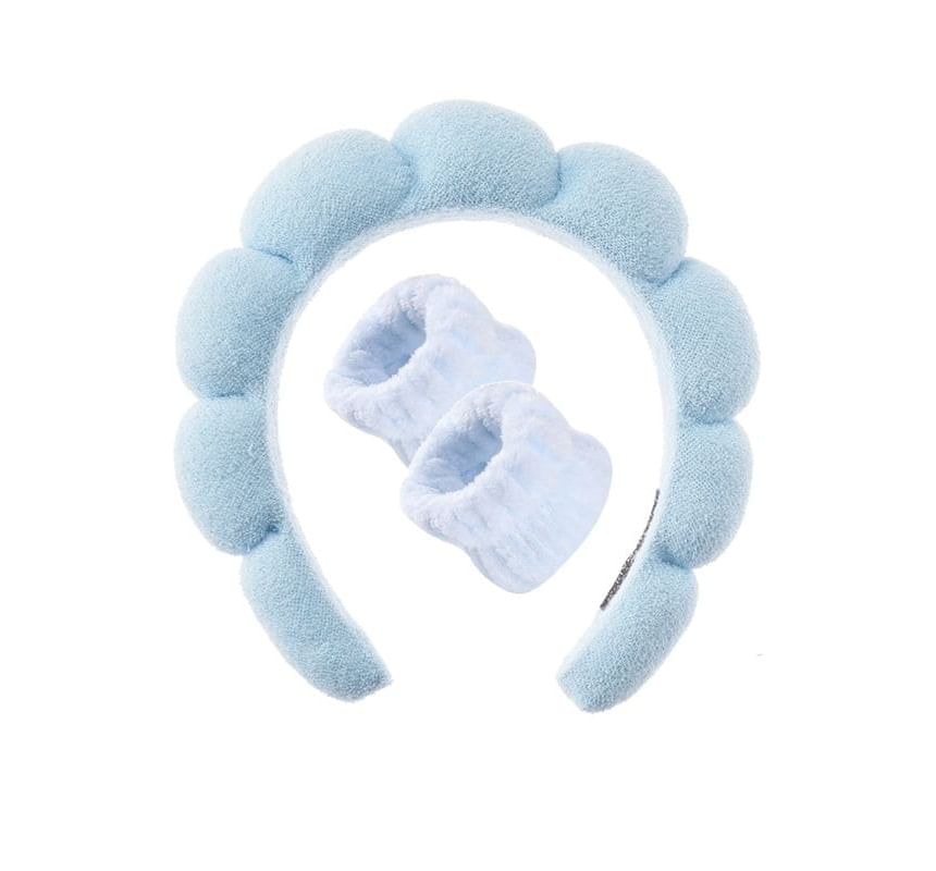 Miumi - Set of 3: Plain Face Wash Headband + Wristband