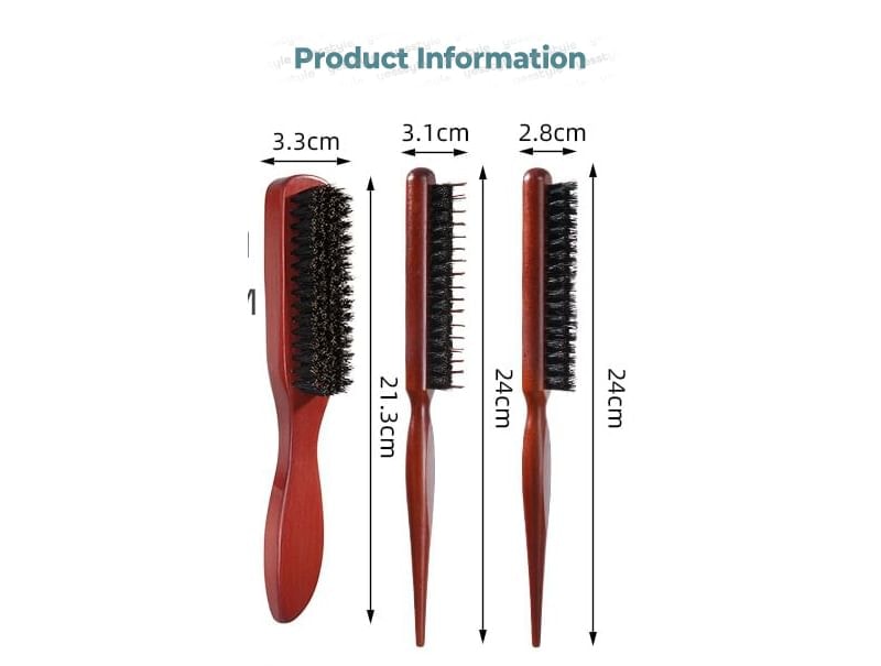 Gizmi - Wooden Handle Hair Brush (Various Designs) / Set