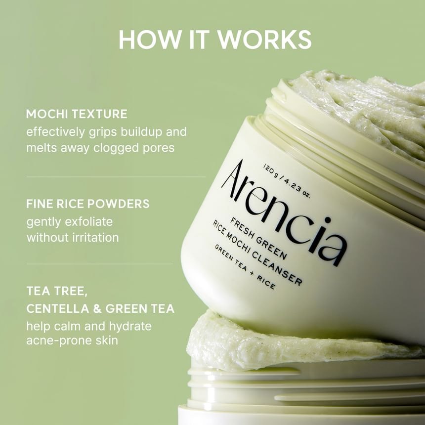 Arencia - Fresh Green Rice Mochi Cleanser