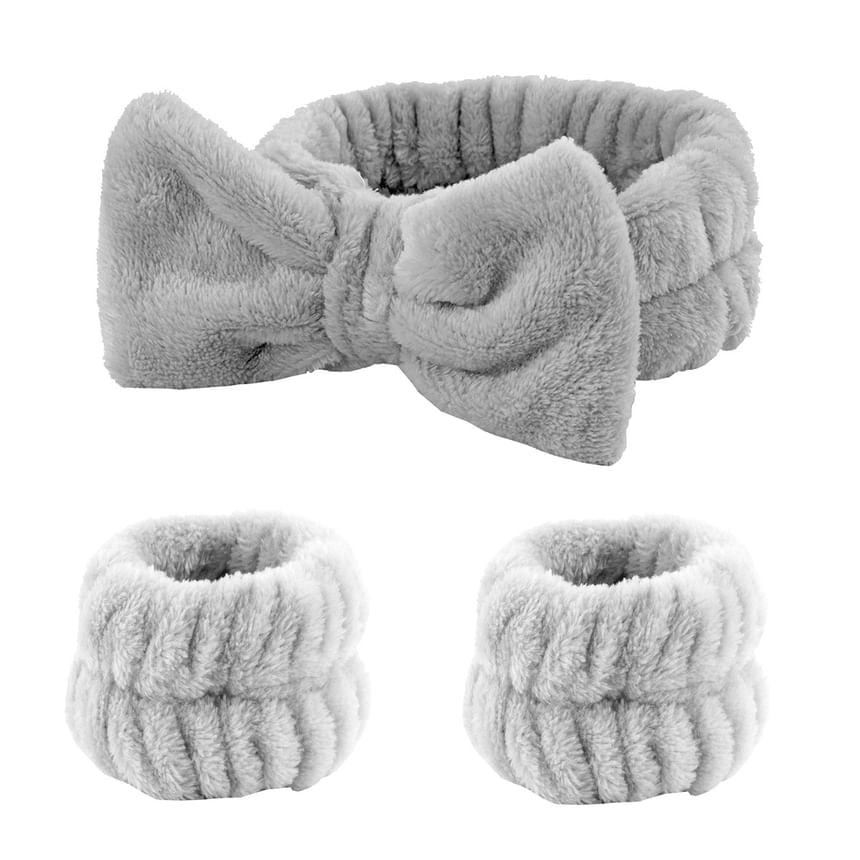Miumi - Plain Bow Face Wash Headband / Wristband