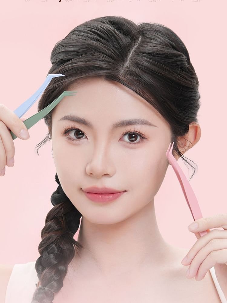 Jesireca - Stainless Steel False Eyelashes Tweezers