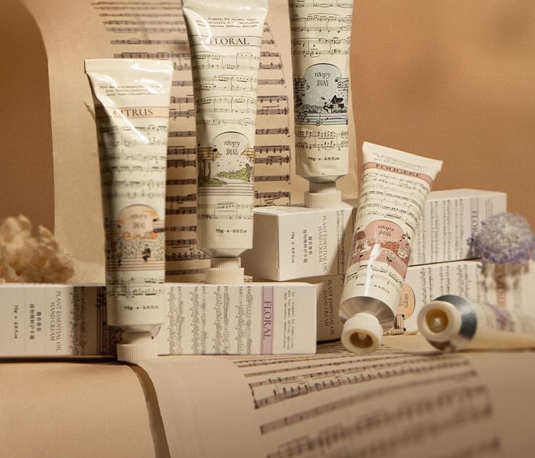 roopy - Musical Series Fougere Plant Essential Oil Hand Cream - 5 Flavors (Mirage Of Rose - 75g)