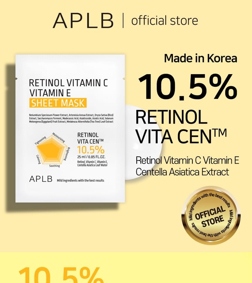 APLB - Retinol Vitamin C Vitamin E Sheet Mask