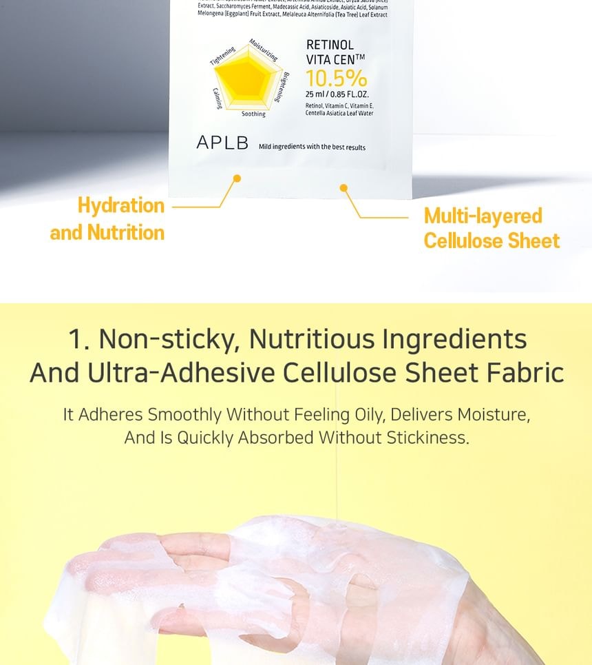 APLB - Retinol Vitamin C Vitamin E Sheet Mask