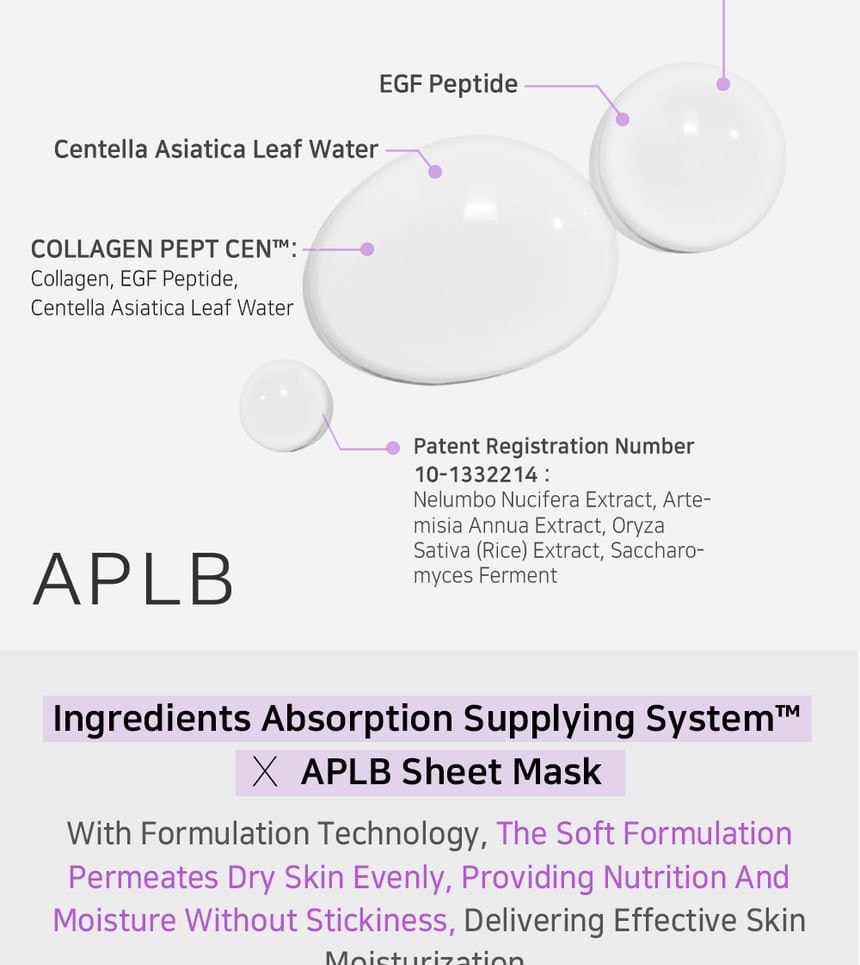 APLB - Collagen EGF Peptide Sheet Mask