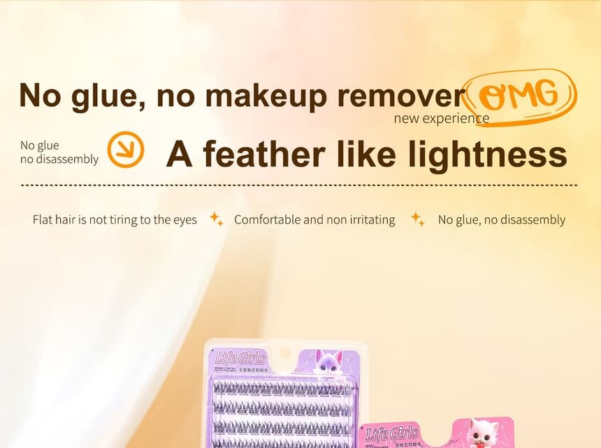 LuxeFlutter - Glue-free Multipack False Eyelashes Cluster (Various Designs)