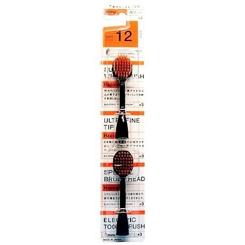 HAPICA - Wide Electric Toothbrush Replacement Brush Heads (for all types of HAPICA Electric Toothbrush) (White (Standard Bristles)