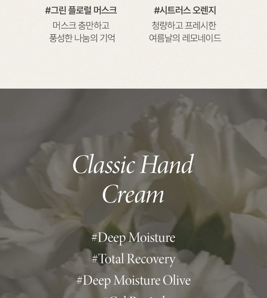 BEYOND - Classic Hand Cream Jumbo - 4 Types (Deep Moisture Olive)