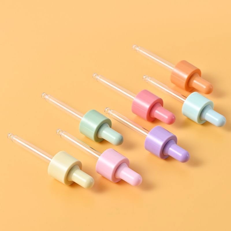 Buttermilk - Set of 7: Pastel Color Travel Glass Dropper Bottle (Various Designs)